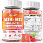Methylated Multivitamin Women Men, Vitamin D3 K2 5000IU / 10,000IU, B12 5000 mcg 2500mcg, K2 (MK-7) 240mcg- ADK+Methyl Vitamin B12, Vegan D3,Vitamin A,C,Zinc Eye,Bone,Energy,Immune, Sugar-Free Gummies