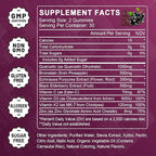 Quercetin Gummies with Bromelain 2378mg - Blend with Elderberry, Echinacea Purpurea Extract, Zinc, Vitamin C,D3,K2, Complex Supports Immune, Cardiovascular & Respiratory, Vegan Gummy for Adult & Kid
