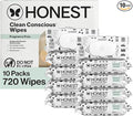 The Honest Company Baby Wipes for Sensitive Skin, Hypoallergenic, Fragrance-Free, Multi-Use, Pattern Play Design, 720 Count (8 Packs of 90)