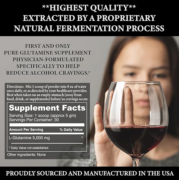 Crave Edge Alcohol Craving Support, Physician-Formulated Anti Alcohol Replacement Drink, Stop Drinking, Liver Detox, Fast Acting, No Big Pills or Bad Taste (150G Powder, 30 Servings)