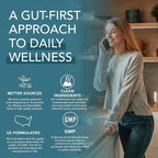 PLANT.O NUTRITION GLP-1 Supplement All in One Appetite Control Metabolic & Gut Support for Men and Women with Pre & Probiotics, Berberine, Cinnamon & Botanicals | 1 Billion CFU – 60 Veggie Capsules