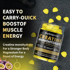 Nutravita NSF Certified Creatine Gummy - Creatine Monohydrate Gummies for Men & Women-5g of Creatine Monohydrate per Serving - Sugar Free,Vegan, Passion Fruit Flavor, 120 Count