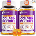 Collagen Gummies for Women Sugar-Free - Hydrolyzed Marine Collagen Peptides with Prebiotics & Probiotics,Niacinamide,Hyaluronic Acid ,Vitamin C Supplement for Hair, Nails, Gut Health, 120 Count