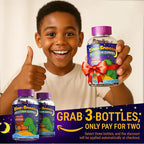 New Elements Melatonin Gummies Kids 2mg with Magnesium Glycinate & Vitamin B6 | Sleep Gummies for Kids | Dinosaur-Shaped Sleep Support | Natural Grape Flavor | Sugar Free | Non-GMO | Gluten Free