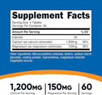 Nutricost Calcium & Magnesium Carbonate 240 Tablets, 1200mg of Ca & 150mg of Mg per Serving, 60 Servings- Gluten Free, Non-GMO