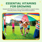2 Pack Center-Filled Magnesium Glycinate Gummies for Kids - Magnesium Supplement Gummes with L-Theanine, Chamomile & Multivitamins for Sleep, Calm & Focus, Melatonin-Free - Green Apple & Kiwi, 60 CT