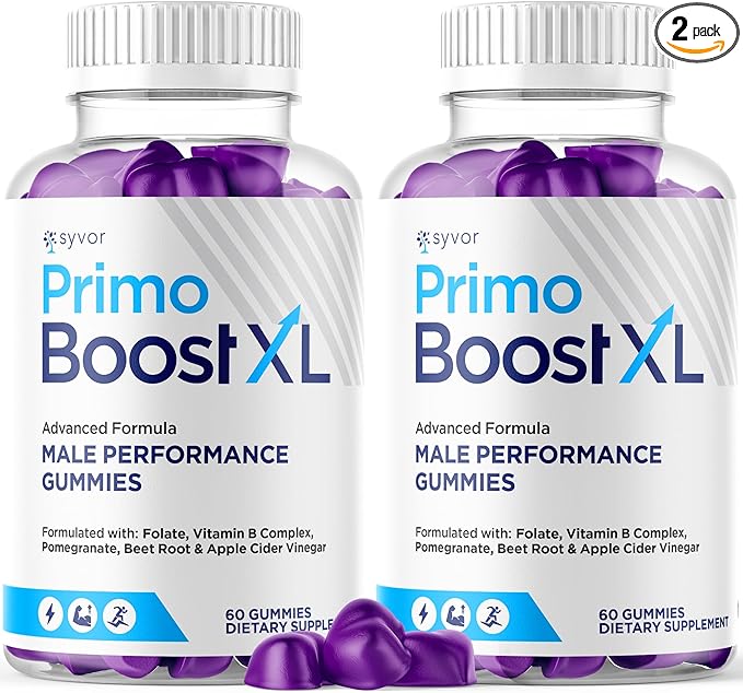 (2 Pack) Primo Boost XL Gummies, Official Primo Boost XL Gummys with All Natural Ingredients, Advanced PrimoBoost Health & Wellness Formula with Max Strength Active Lifestyle Vitamins (120 Gummies)