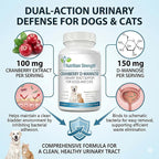 Cranberry D-Mannose for Dogs, Support for Bladder & UTI, Pet Urinary Tract + Immune Health Supplement, Cranberry for Dogs with D-Mannose & Vitamin C, 150 Chewable Tablets