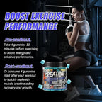 Creatine Monohydrate Gummies 6g for Men Women,Complex Creatine Monohydrate Chewable for Muscle Strength,Muscle Building,Energy Boost,Pre-Workout Energy Supplement,Vegan Blue Raspberry - 120 Count