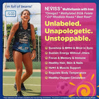 NEVISS Methylated Multivitamin Gummies with Iron for Women, Bariatric Multivitamin, Omega-3, B6, Folate, B12, Inositol, Daily Vitamin Gummy ALA | Beet Root | Astaxanthin, Energy, Brain, Antioxidant