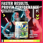 NSF Certified Creatine Gummy 5g - Creatine Monohydrate Gummies – Pre-Workout Energy & Muscle Growth Support for Men & Women | Pineapple Watermelon Electrolyte Gummies (135 Count)