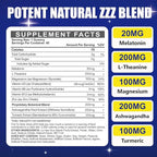 Maennyliy Melatonin 20mg Gummies for Adults - Sugar Free Melatonin Gummies Extra Strength with L-Theanine, Magnesium, Ashwagandha, Turmeric, D3 & Zinc - Non-Habit Forming