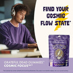 Host Defense Cosmic Focus Grateful Dead Gummies - Mushroom Gummies with Lion’s Mane, B12 & Niacin - Supports Focus, Memory, Brain Function & Mental Energy (30 Servings)