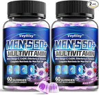 Sugar Free Multivitamin Gummies for Men 50 Plus - Methylated Multivitamin with Omega-3, CoQ10, Elderberry & Turmeric for Energy, Immune, Gut, Health Support - Vegan, Non-GMO, Gluten-Free