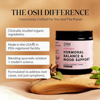 Ayurvedic Hormone Balance for Women | Cortisol Reducer | Mood, Energy, & Sleep Support | Regulates Estrogen | Stress Relief | Ashwagandha, Rhodiola, & Shatavari | Made in USA | 60 Ct. - OSH Wellness