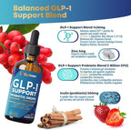 GLP-1 Support Probiotic Supplement for Weight Loss Fat Burner Support - Daily Natural Herbal Supplement for Women Men Digestive & Metabolic Health