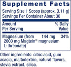 Life Extension Neuro-Mag Magnesium L-Threonate Powder (Tropical Punch)-Ultra-Absorbable Magnesium-Supports Memory,Focus,Cognitive Function&Mood-Gluten free,Non-GMO,Vegetarian (30 Servings),(Pack of 2)