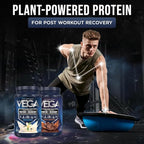 Vega Sport Premium Protein Powder + Recovery Bundle - Vanilla (20 servings) and Chocolate (19 servings) 30g Plant Based Protein, 5g BCAAs, Low Carb, Keto, Pea Protein for Women and Men