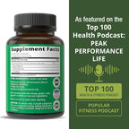 Peak Performance Grass Fed Bone Marrow - Whole Extract Supplement 180 Capsules - Superfood Pills Rich in Collagen, Vitamins, and Amino Acids - from Matrix Cartilage - Ancestral Tablets