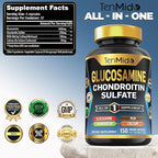 Glucosamine Chondroitin MSM Supplement for Men and Women - 4in1 Formula - Joint & Bone Health Support - 150 Capsules