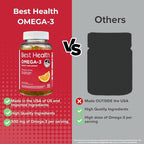 Omega-3 Gummies with 500mg of Omega-3 per Serving, Made from Algae, Natural Orange Flavor & Other Natural Flavors (60ct)