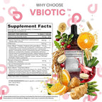 VBiotic Vaginal Probiotic for Women Liquid Drops | Womens Probiotics | Cranberry Uva Ursi Horsetail D-Mannose Prebiotics Marigold & Black Cohosh Vaginal Health Supplement | pH Balance | By Clean Nutra