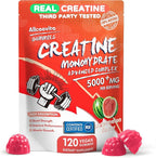 Creatine Monohydrate Gummies 5000mg for Men & Women -120 Gummies Advanced Formula, Muscle Strength, Muscle Builder, Energy Boost, Pre-Workout Supplement-Watermelon