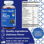 Men’s Multivitamin Gummies, Men’s Multivitamin Gummies with CoQ10, Vitamins A, C, Zinc & More, Natural BlackBerry Flavor with Other Natural Flavors (180ct)