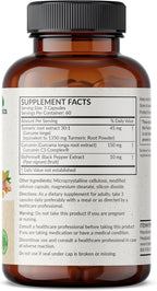 Futurebiotics Turmeric + Curcumin, Antioxidant, Joint & Digestion Support with BioPerine for Enhanced Nutrient Absorption, Non-GMO, 180 Vegetarian Capsules