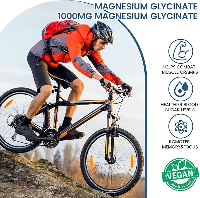 Magnesium Glycinate Gummies 1000mg, Sugar Free Magnesium Potassium Supplements Chewable for Adults with L-Threonate for Sleep, Body Support and Relaxation,90 Blueberry Gummies