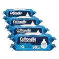 Cottonelle XL Flushable Wet Wipes, Adult Wipes Large, 2 Flip-Top Packs, 45 Wipes Per Pack (90 Total Wipes), Packaging May Vary (Pack of 4)