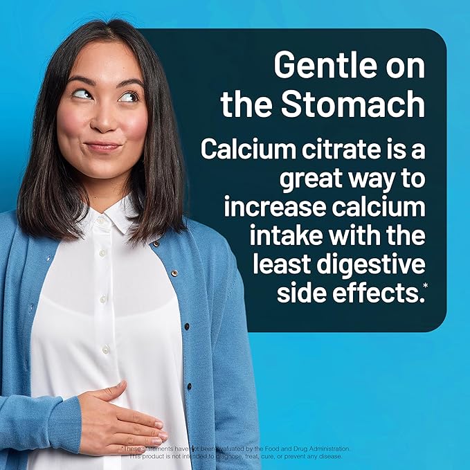 NatureWise Calcium Citrate 500mg Capsules - Supplement for Bone Health - Easy to Digest & Absorb - Vegan, Non-GMO, Gluten-Free - 180 Count[60-Day Supply]