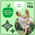 WonderGreens Kids Super Veggie Gummies – Sugar-Free, Allergen-Free Multivitamin for Picky Eaters with Probiotics – Tummy & Immune Support – Green Apple Flavor (30 Count)