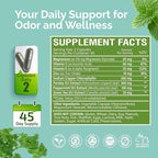 Body Deodorizing Supplement - Chlorophyll Complex Odor Eliminator Internal Deodorant Capsules for Women Men - Natural Fresh Breath Skin Health Feminine Care Odor Control & Deodorizer Pills