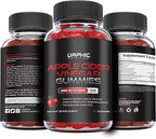 Orphic Nutrition Apple Cider Vinegar Gummies - 1000mg - ACV Weight Loss Gummies - Supports Digestion, Detox & Cleansing - VIT B12, Beetroot - Gomitas de Vinagre de Manzana (120 pcs)