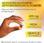 KEY ELEMENTS Vitamin D3 K2 10,000 IU with Magnesium Glycinate 400mg & Saffron 88.5mg - Mood, Immune, Bone Health - Vitamin D and K (MK-7) 200mcg - Non-GMO, Gluten-Free Softgels for Women & Men