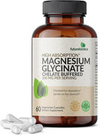 Futurebiotics Magnesium Glycinate 200 MG per Serving Chelated for High Absorption, Gentle On Stomach, Non-GMO, 60 Vegetarian Capsules