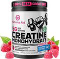 Natures Aid NSF Certified Creatine Gummy 5g - Creatine Monohydrate Gummies – Pre-Workout Energy & Muscle Growth Support for Men & Women | Raspberry Electrolyte Gummies (135 Count)