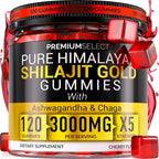 Shilajit Gummies for Men 3000mg – 120 Gold Shilajit for Men Gummies Sugar Free with Fulvic Acid – Natural Energy, Vitality & Stamina Support Chewable – Pure Himalayan Shilajit Gummy Chews