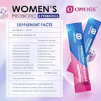 OMOGS Women's Probiotic,120-Billion-CFUs, 18 Strains, with 3 Prebiotics and Cranberry Extract, Help for Immune Booster, Digestive Health, Gut Health and Vaginal Health