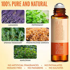 UpNature Head Bliss Essential Oil Roll On - Soothing Migraine Comfort Aromatherapy with Instant Cooling Effect - Nurse Essentials Gifts Roller