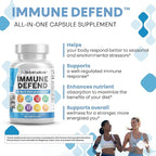 Immune Defense Support Supplement 8 in 1 w/ Zinc 50mg Quercetin, Vit C 1000mg, Vitamin D3 5000 IU, Elderberry, Turmeric Curcumin, Ginger, Echinacea - Immunity System Booster Adults Vegan - 60Ct (2)