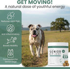Glucosamine for Dogs Hip and Joint Supplement -240 Soft Chews for Senior Dogs with Glucosamine, Chondroitin, MSM, and Omegas -Mobility, Cartilage, Joint Health -Peanut Butter Flavor (2 Jars of 120)