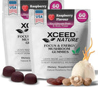 Lions Mane & Cordyceps Mushroom Gummies - 10in1 Supplement - for Focus, Energy, Mood, Memory & Clarity (2 Pack)