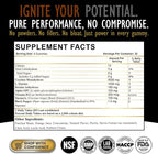 Creatine Monohydrate Gummies for Men & Women - Sugar Free & Vegan Advanced Formula W/L-Taurine + Vitamin B12 - for Muscle Strength, Muscles Builder, Recovery (120 Count (Pack of 1), Orange)