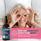 E2H All Natural Women's Wellness, Hormone Balance and PMS Relief with Black Cohosh, Dong Quai and Licorice Root for Hot Flash Relief - 2 Fl Oz