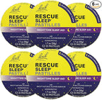 RESCUE Bach Sleep PASTILLES, Black Currant Flavor, No Melatonin Lozenges, Homeopathic, Flower Essences, 6 Pack
