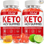 Keto ACV Gummies - 120 Count Gluten-Free, Gelatin-Free Apple Cider Vinegar Gummies with B12 for Keto Support, Vegetarian, Unique Flavor, Convenient Bottled Supplement for Men & Women