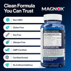 MAGNOX® Buster | Patented Clinically Tested 380mg Magnesium Supplement for Spasms & Leg Cramps at Night | One Capsule a Day for Almost Full Dosage | 3X More Absorption | Dead Sea Minerals (60 Caps)