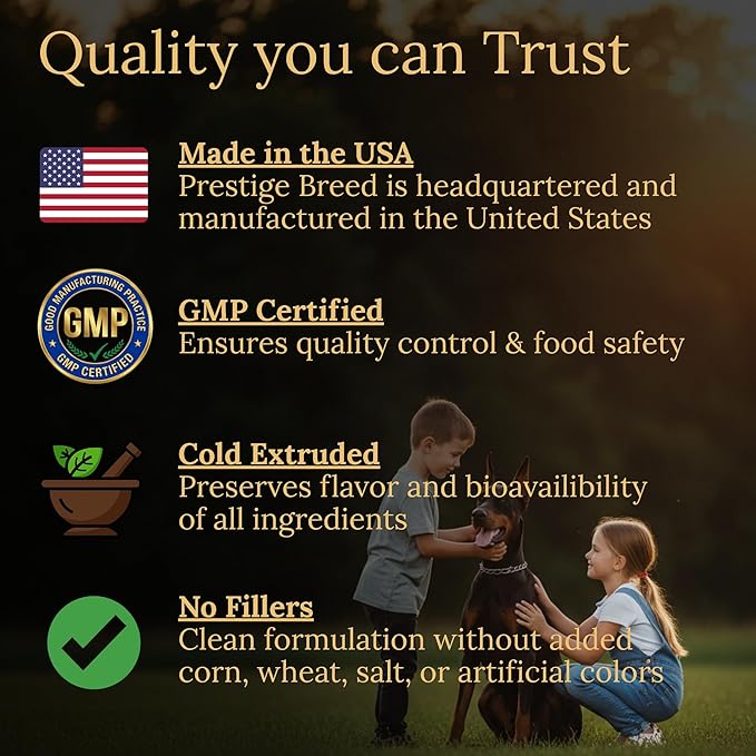 Multivitamins, Balanced Nutrition for Your Doberman Pinscher, 90 Count, Made in The USA with Real Bacon